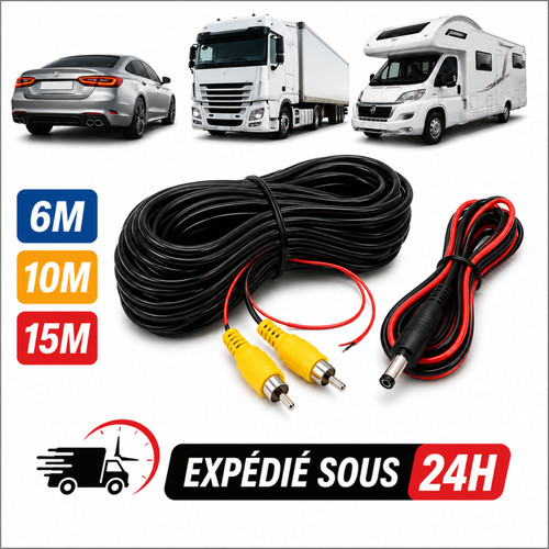 Câble rca caméra recul - caméra, de
