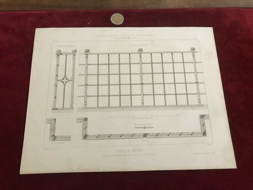 Gravure ancienne architecte - ancienne,