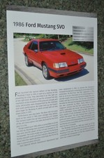 1986 Ford Mustang SVO Info