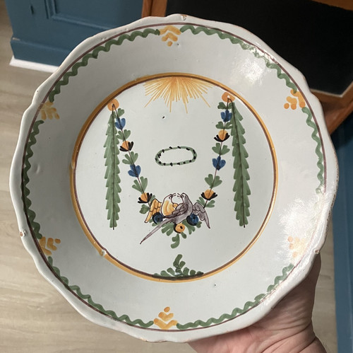 Ancienne assiette faïence - ancienne,