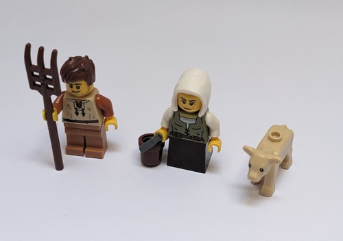 Lego minifig couple paysans - lego,