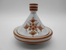 MOROCCO: MINIATURE SUPERB TERRACOTTA / CERAMIC TAGINE DISH
