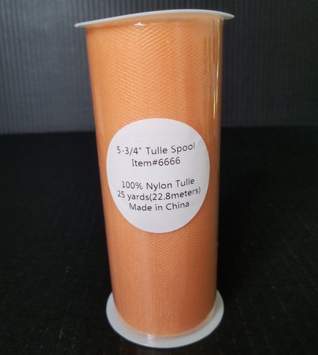 Spools peach tulle 75 - spools,