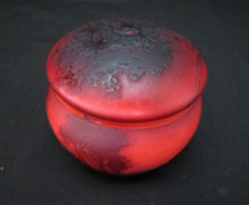 1920's  Muller Freres Luneville Acid Etched France Glass Lidded Vase Jar