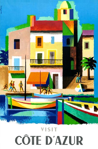 Affiche anciennes cote azur - anciennes, d