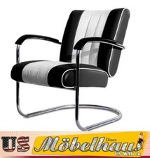 LC-01 Noir/W Bel Air Meubles Chaise Balançoire Diner Salon Fauteuil Relax USA