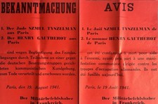 AFFICHE AVIS CONDAMNATION ANTI