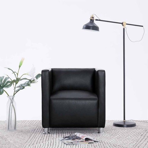 Fauteuil design cube cuir - de,