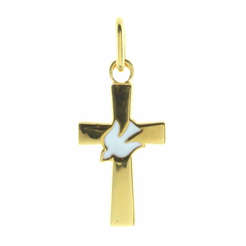 Pendentif croix plaqué or - croix,