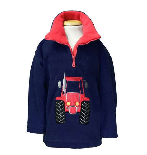 Tracteur enfant col zippé