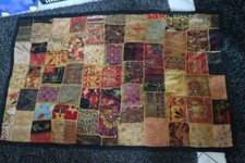 antique Indian patchwork hanging craft art india inclusion mirror