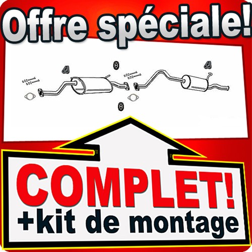 Ligne pot échappement - ligne, d'échappement