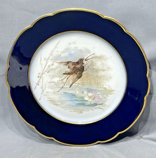 Limoges porcelain plate late 19th century waders in flight