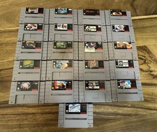 Super Nintendo SNES 21 Different Video Game Lot-Super Scope 6-Sims-Batman-F Zero