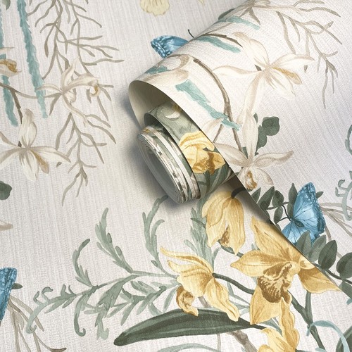 Papier peint floral - papier,