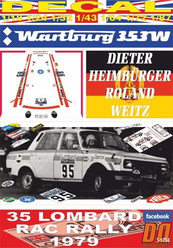 Decal wartburg 353 - decal,