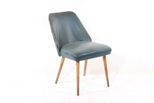 Vieux Fauteuil Culte Rétro Fauteuil Club Fauteuil de Salon Chaise Cuir Bleu