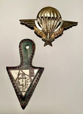 Lot of Patent Badges of the 2nd REP, Para Numbered, Local Combat, Legion, TAP