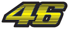 Rossi Number 46 "Distorted Stripes" Stickers (200mm x 80mm) 