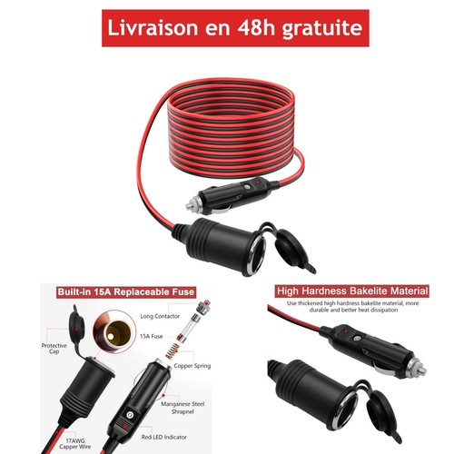 Rallonge prise allume cigare - allume,
