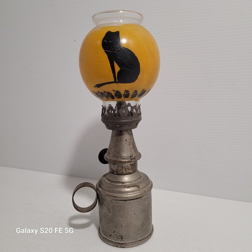 Chat peint verrine verre lampe - verrine,