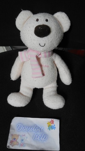 Doudou peluche ours blanc - ours,