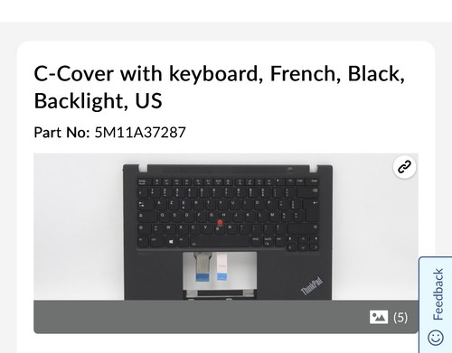 Top Cover + Clavier FR