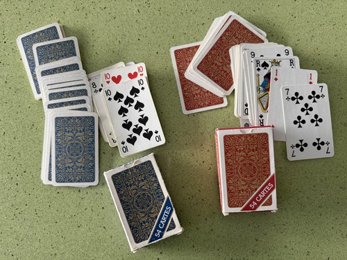 Lot jeux cartes de 54 - de,