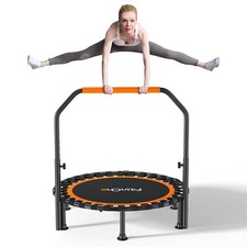 FitinOne 40" Foldable Mini Trampoline with Handle Max Load 330lbs Foldable 
