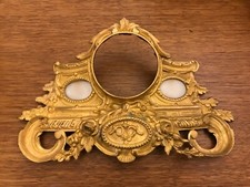 BEAUTIFUL ANTIQUE 19TH CENTURY GILDED BRONZE CLOCK FACADE