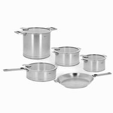 Cristel Strate Removable Handle 13 Piece Stainless Steel Cookware Set STQL13KSAS