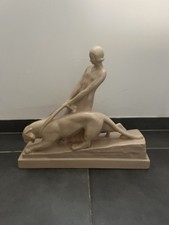 sculpture art déco femme et