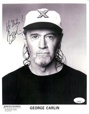 George Carlin Signed Autographed 8X10 Photo Vintage Promo Head Shot JSA CE46719