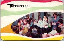1958 TUPPERWARE PARTY Invitation Postcard Advertising / Watertown, Wis. Cancel