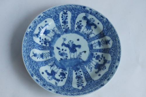 Assiette porcelaine bleu - , blanc