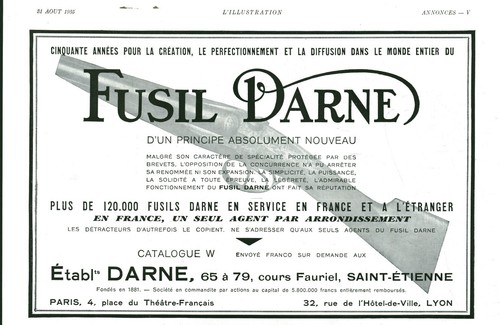 Publicité ancienne fusil