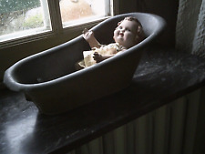 Very Old Large Zinc Doll Bathtub (Smaller Doll.)
