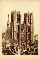 Société Royale Belge de Photographie, Belgique, Bruxelles, Sainte Gudule  Vintag