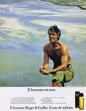 PUBLICITE ADVERTISING 054 1983 L'Homme ROGER & GALLET eau de toilette