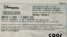 4 Billets Disneyland Paris