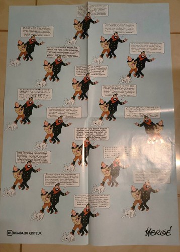 Affiche rombaldi tintin et - "tintin,