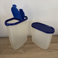 2 Boîtes Conservations Tupperware Bleus - 2,3L 2 ouvertures  & 1,7L Simple