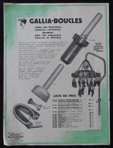 Publicité gallia boucles - publicité,