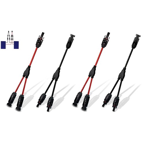Paire cable solaire - solaire, 4mm2