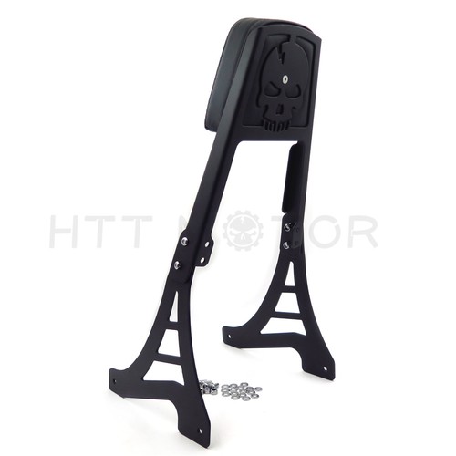Black skull backrest sissy - black,