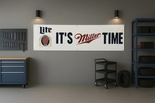 It's Miller Time Pub Bar Flag
