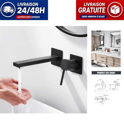 Robinet lavabo encastré - , noir