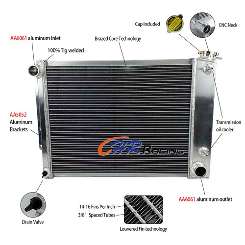 44mm aluminum radiator - aluminum, for