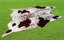 100% Véritable Peau de Vache Tapis Zone Cuir 15.97 Sq.feet (127cmx117cm) A 80