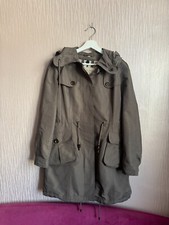 Burberry brit women hooded trench coat size 10